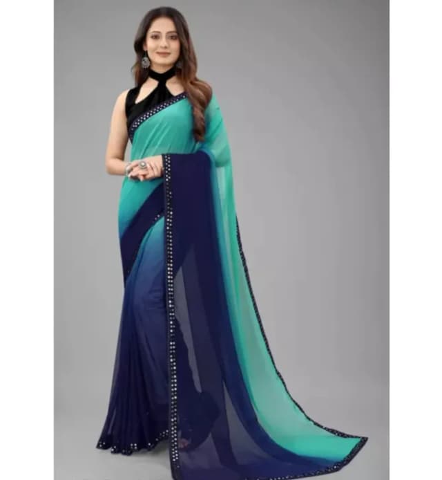 Multicolor Georgette Saree