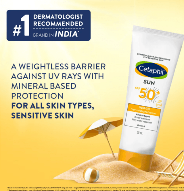 Cetaphil Sun SPF50+ Light Gel With Vitamin E -50ml
