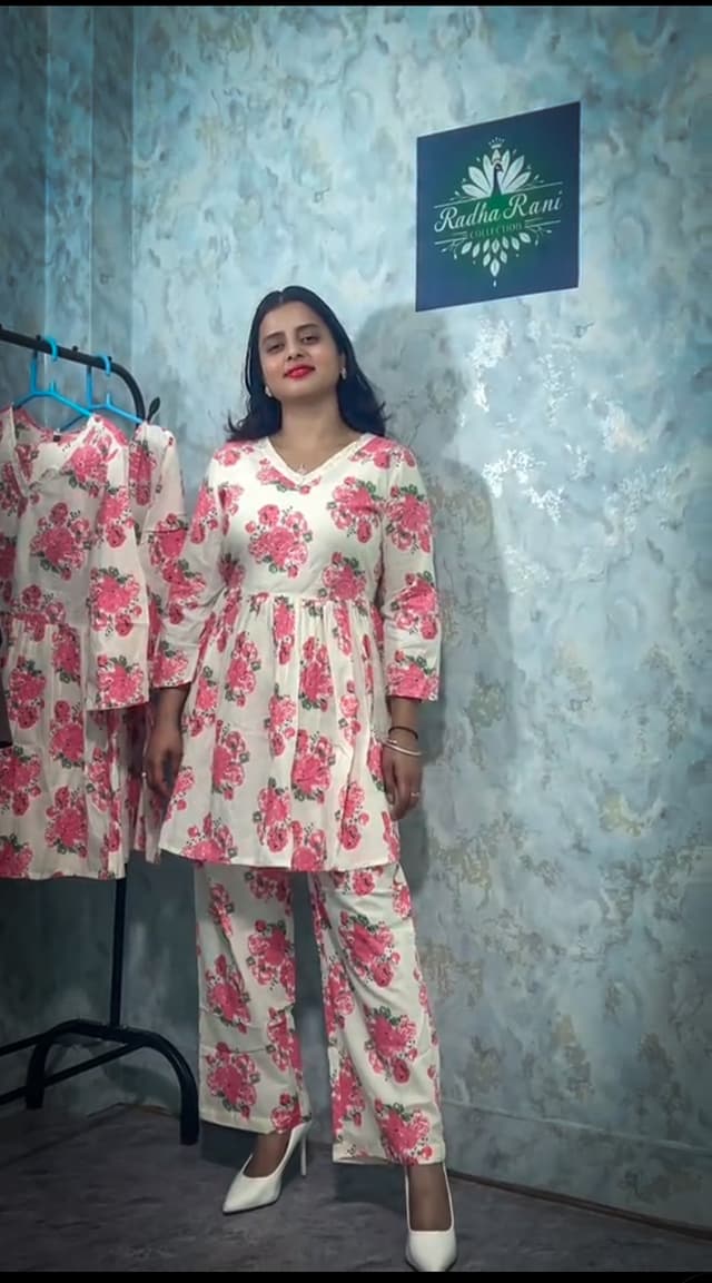 Pink Floral Co-Ord Set for Women