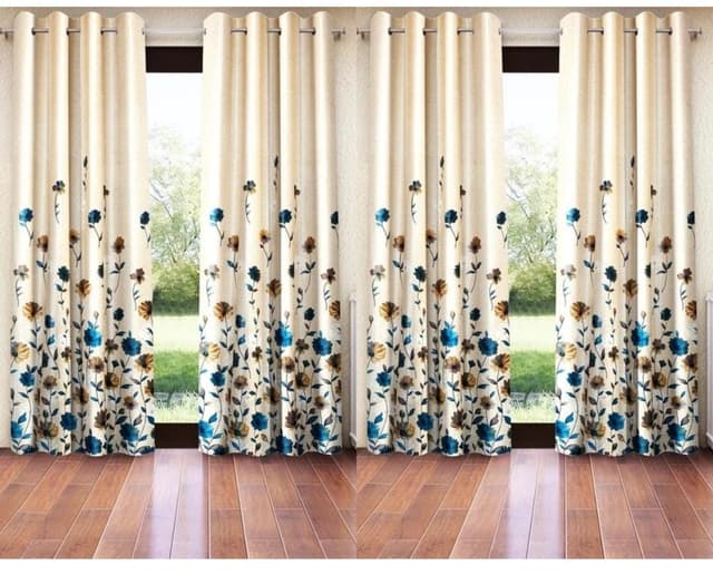 2 Pieces Polyester Window door Curtains 7 Feet
