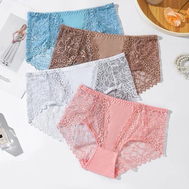 High stretch Lace Fabric with Lingerie Thong Panties