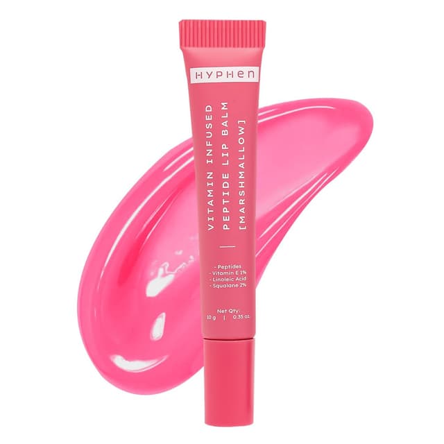Hyphen Vitamin Infused Tinted Lip Balm | Brightens & Reduces Dark Lips & Pigmentation | 1% Vitamin E, Peptide & 2% Squalane | Winter Lip Care| 24H Moisturization for Dry & Chapped Lips | 10g