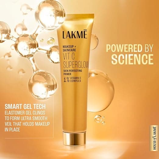 Lakme Makeup+Skincare VitC Superglow Skin Perfecting Primer 30g