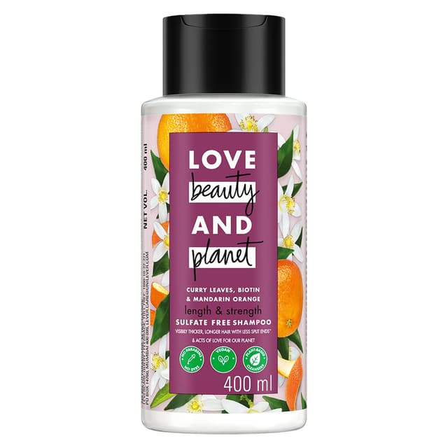 Love Beauty & Planet Curry Leaves & Biotin Sulpate Free Shampoo For Length And Strength (400ml)