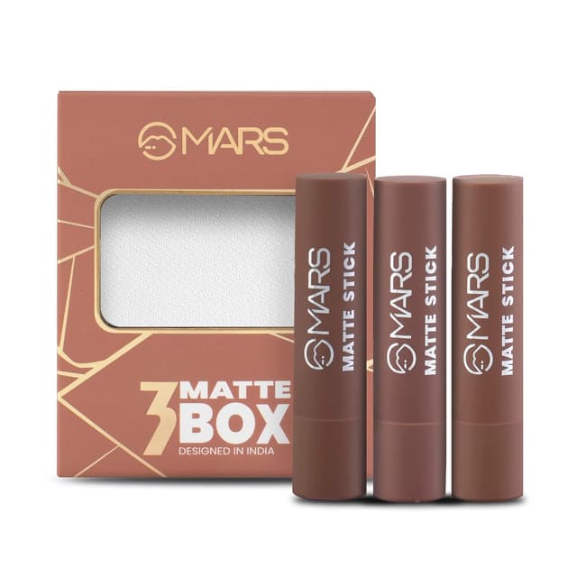 MARS Matte Box Set of 3 Lipsticks for Women