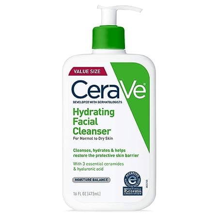 CeraVe Hydrating Facial Cleanser - 473 ml | 16 Ounce | For Normal To Dry SKin | Fragrance Free