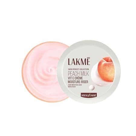 LAKMÉ Peach Milk Soft Creme Face Moisturizer 100g, Glowing Skin and soft Skin, with Vitamin E & Peach Milk Extract, 24Hr Moisture Lock, Lightweight, Non-Sticky, Non-Oily, All Skin Types