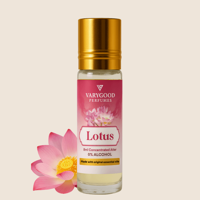 VaryGood Perfumes Lotus Concentrated Attar Roll-On 8ml – Timeless Alcohol-Free Perfume for Men & Women