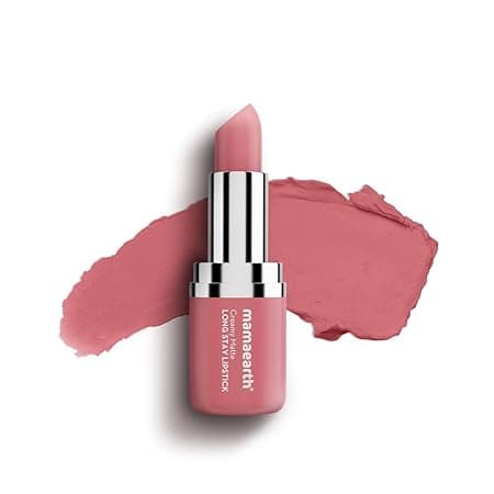 Mamaearth Creamy Matte Long Stay Lipstick Rose Nude 4.2 g, with Murumuru Murumuru Butter and Vitamin E for 8-Hour Long Stay