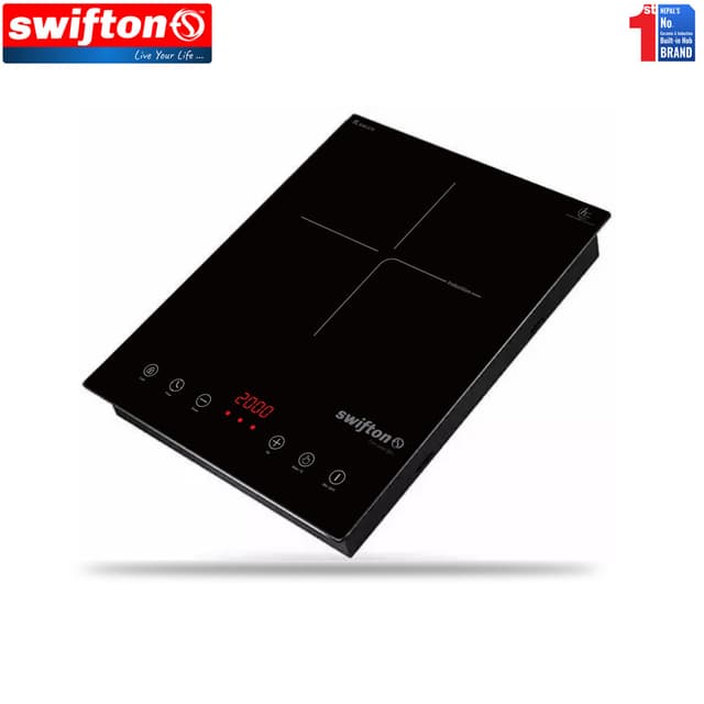SWIFTON Single 15cm Induction Built in Hob Cooktop, Ceramic Glass, Child Lock, Timer, SN-1306SH