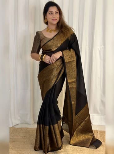 Gorgeous Banarasi Silk Saree With Blouse - Fashion | Saree With Blouse For Women | Women'S Formal Wear
