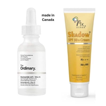 The Ordinary Hyaluronic Acid 2% + B5 Face Serum 30ml With Fix Derma Shadow Sunscreen 50 spf, 75g