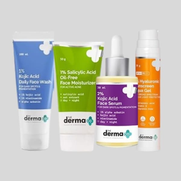 The Derma co Combo Pack facewash, Moisturizer, Face serum and Sunscreen Sets