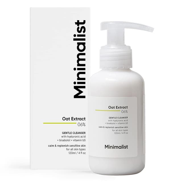 Minimalist 6% Oat Extract Gentle Cleanser with Hyaluronic Acid for Sensitive Skin | 120 ml