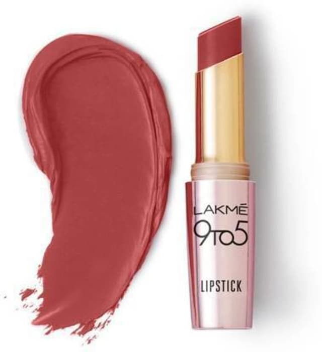 Lakme 9 to 5 Primer + Matte Lipstick - MM3 Roseatte Red (3.6g)