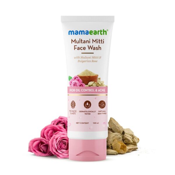 Mamaearth Multani Mitti Face Wash 100 ml - Front Side