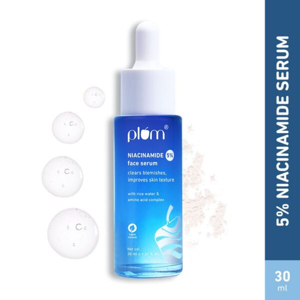 Plum 5% Niacinamide Face Serum With Amino Acid - Fades Blemishes For Bright Skin, Beginner-Friendly (30ml)