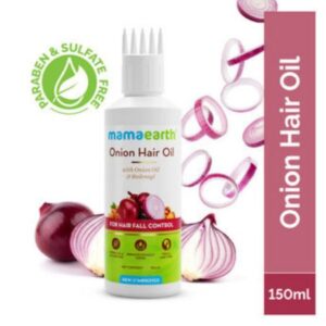 Mamaearth Onion Hair Oil for Hair Fall Control with Onion & Redensyl -150 ml