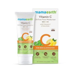 Mamaearth Vitamin C Oil-Free Moisturizer For Face with Vitamin C & Gotu Kola for Skin Illumination-80 ml