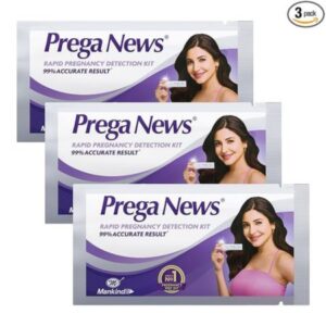 Prega News One Step Urine HCG Pregnancy Test Kit Device - Pack of 3 Kits