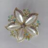 Flower White Star Saree Pin