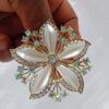 Flower White Star Saree Pin for Women's in Nepal