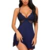 Lingerie-Nightwear-Lace-Free-Size-Blue-Colo