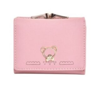 Pu Leather Short Design Purse For Women Pink Blush Color