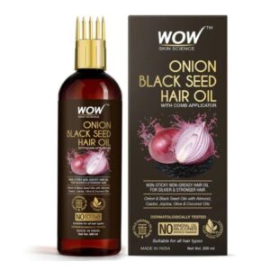 Wow Skin Scienece Onion Oil for Hair Fall Control with Comb Applicator - 200 ml