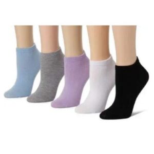 100% Cotton Pack of 3 different Assorted Colors Women's Premium Sports Ankle Socks