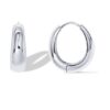 14K Silver Plated Sterling Post Small Chunky Hoops Earrings