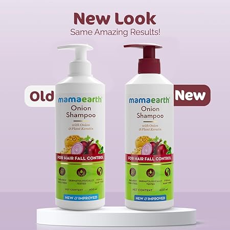 Mamaearth Onion Shampoo Onion Oil & Plant Keratin - Old and New