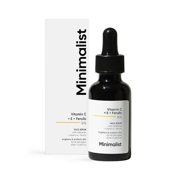 Minimalist 16% Vitamin C Face Serum (Advanced) With Vit E, & Ferulic Acid For Glowing Skin