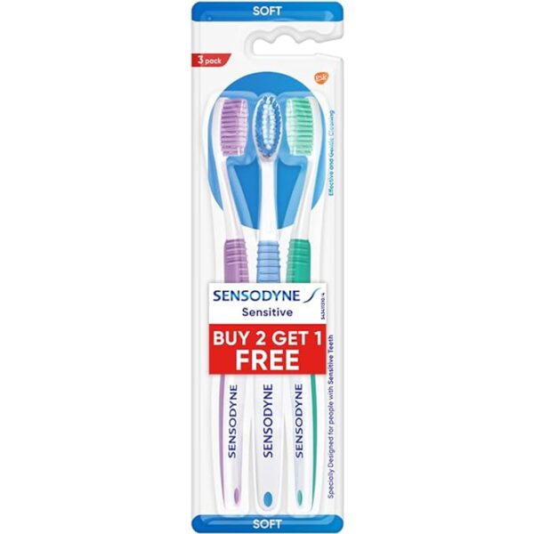 Sensodyne Toothbrush 3 pieces ,Buy 2 Get 1 free