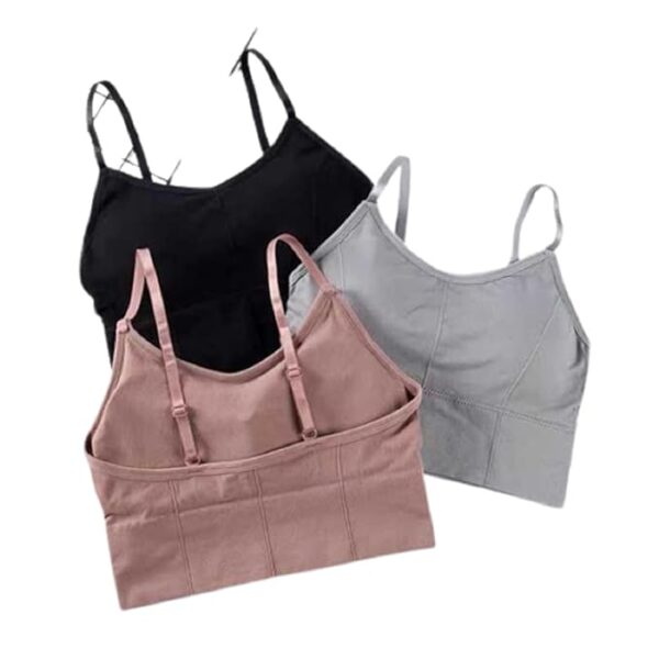 Women Cotton Padded Wire Free Sports Bra for Workout