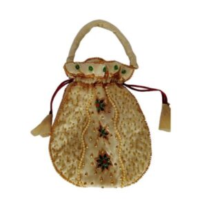 Makhmal Nepali Women's Gold hand Thaily Bags